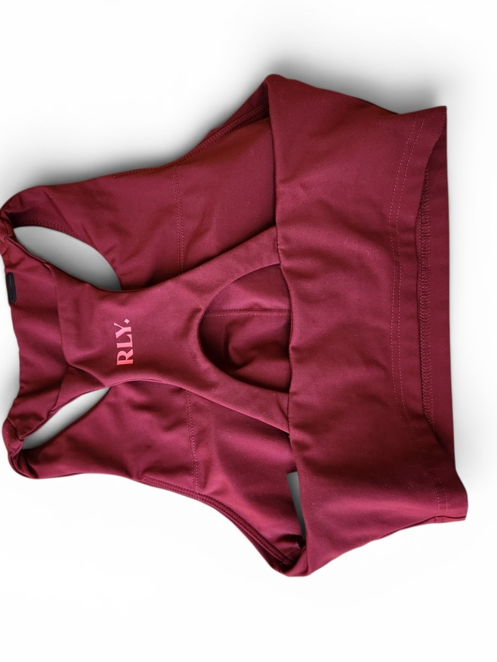 Maroon Cutout Racerback Crop Top
